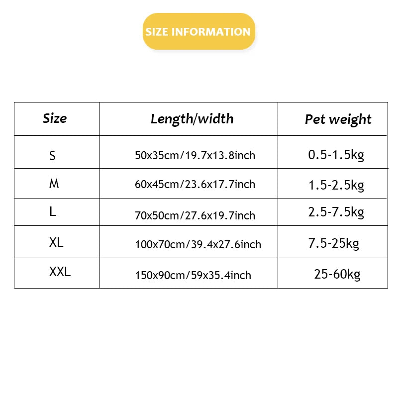 Dog Urine Pads Washable Reusable Anti Slip Pet Pee Pad Puppy Training Pad Pet Bed Urine Mat for Car Seat Cover Pet Supplies